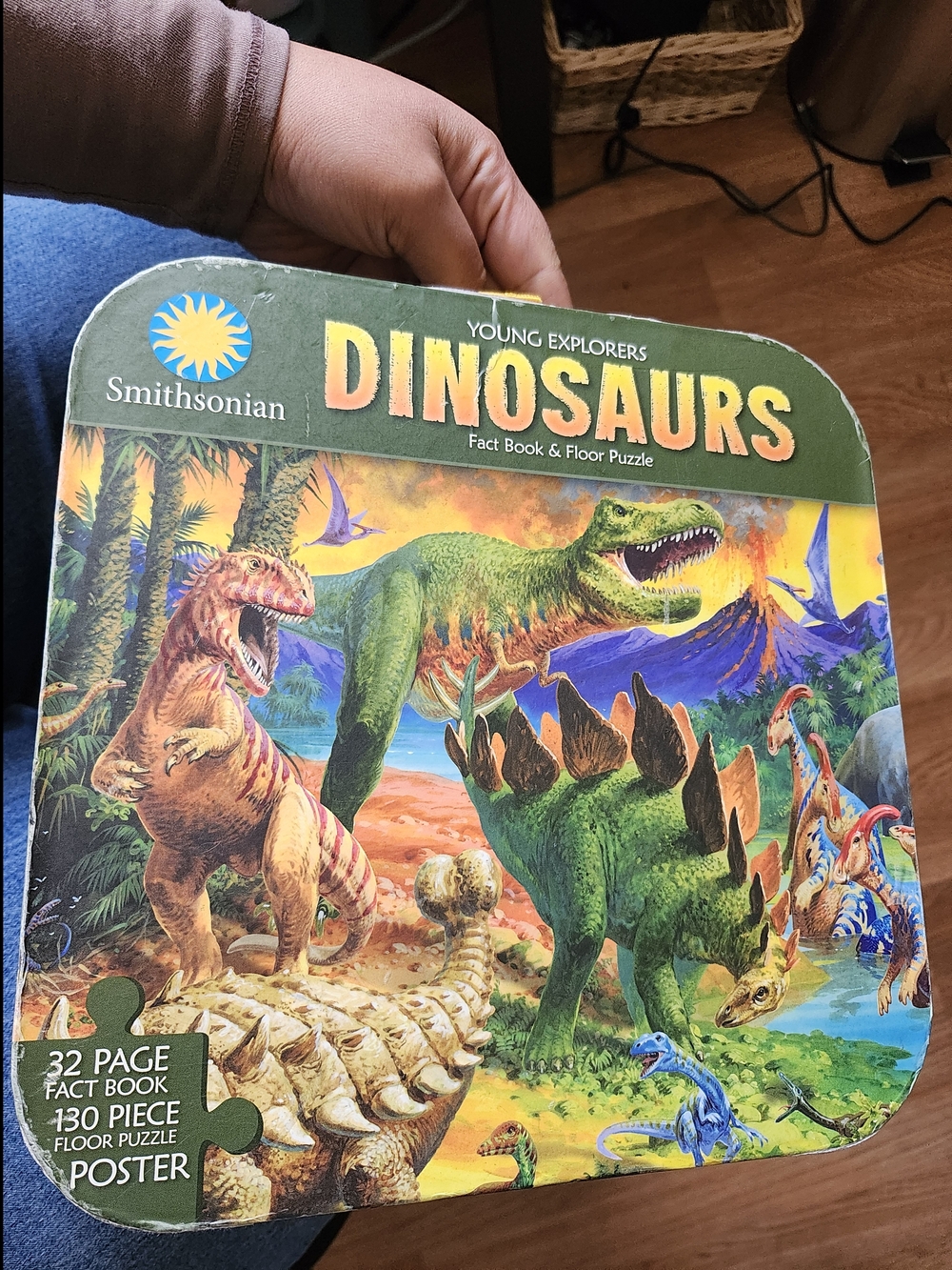 Smithsonian Young Explorers Dinosaurs Puzzle & Colorful Dinosaur Art